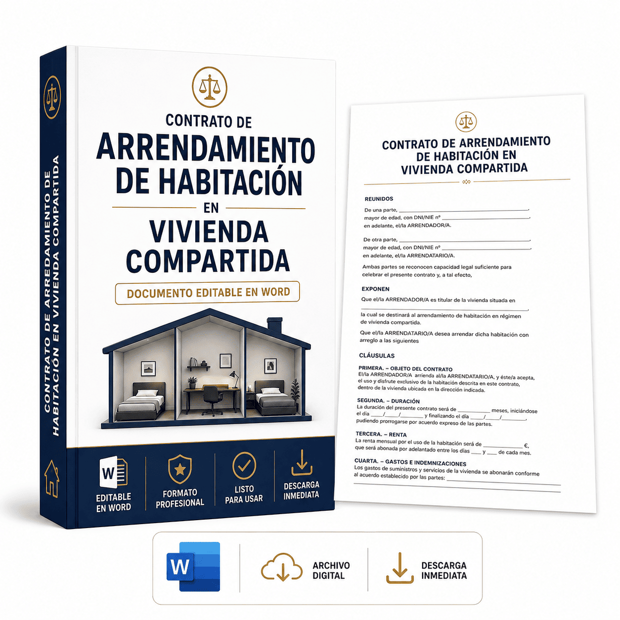 contrato de arrendamiento de habitación en vivienda compartida